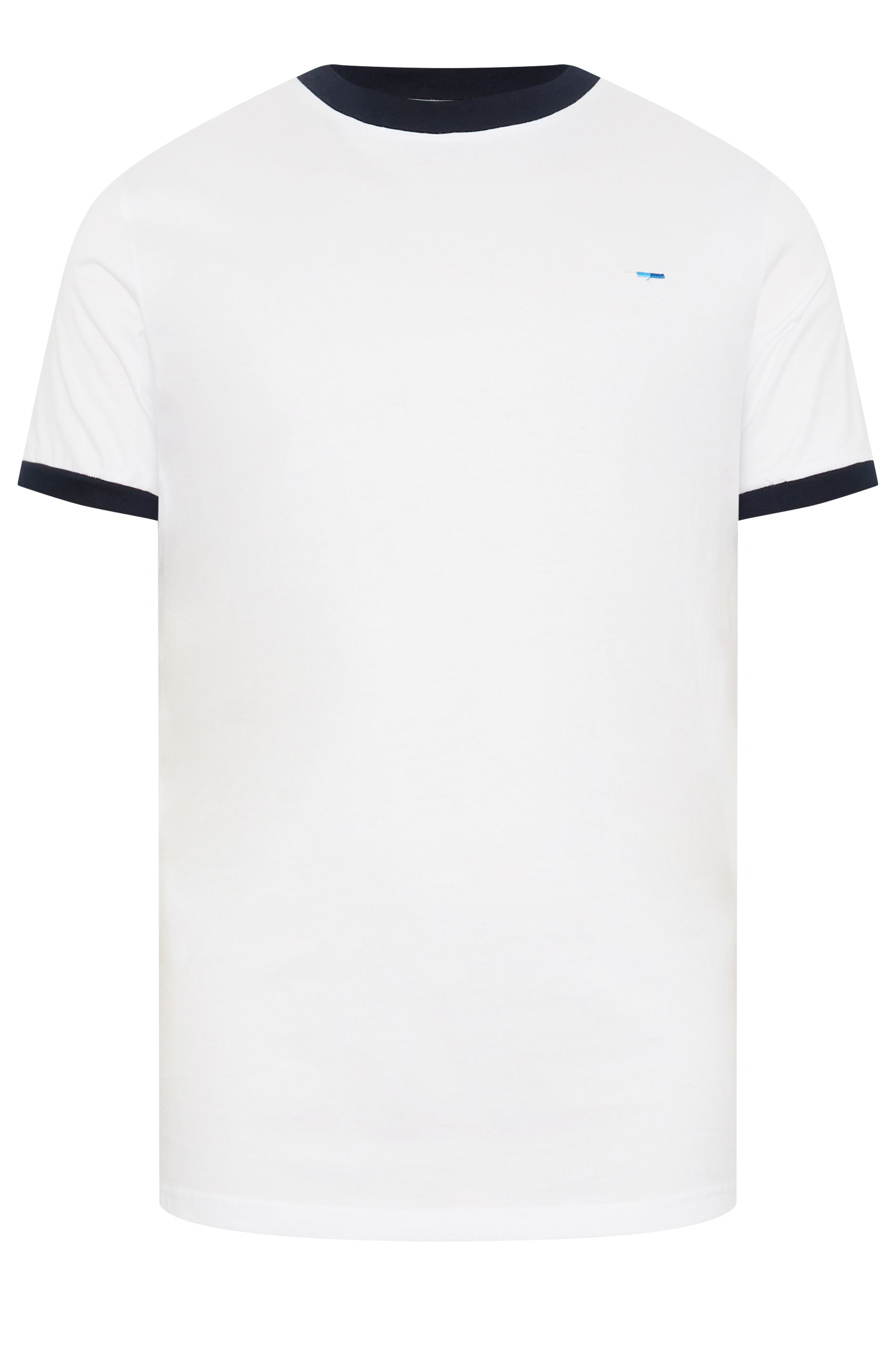 BadRhino Big & Tall White Ringer T-Shirt | BadRhino 5