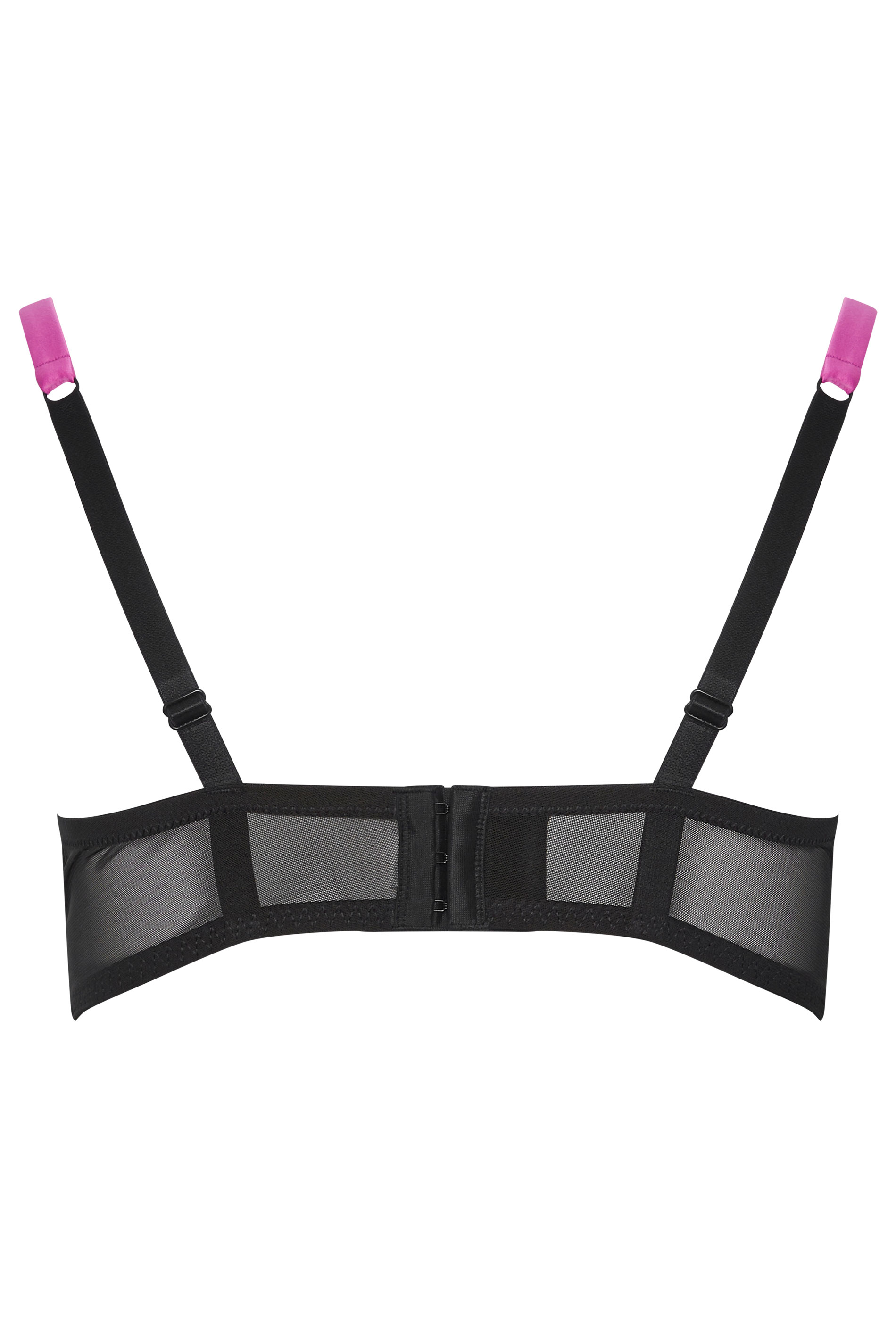 YOURS Plus Size Black & Pink Ribbon Underwired Padded Bra  |Yours Clothing 6