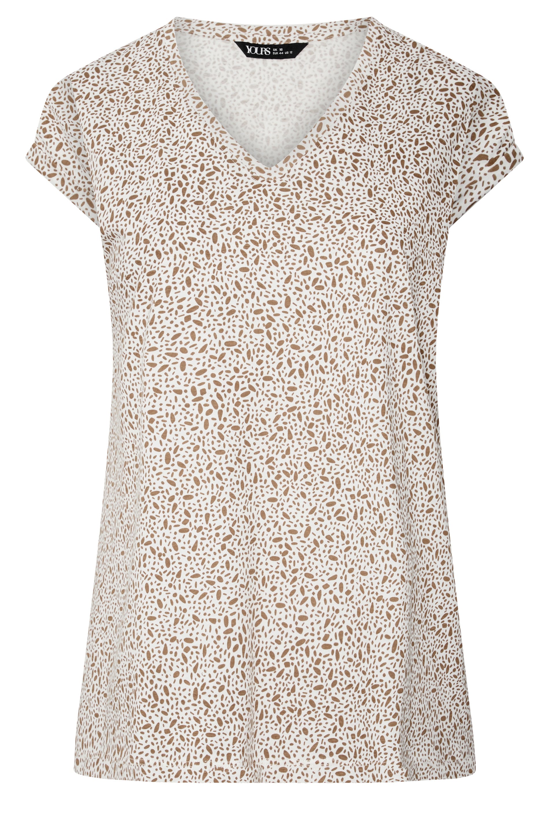 YOURS Plus Size Ivory White Pebble Print Blouse | Yours Clothing 1