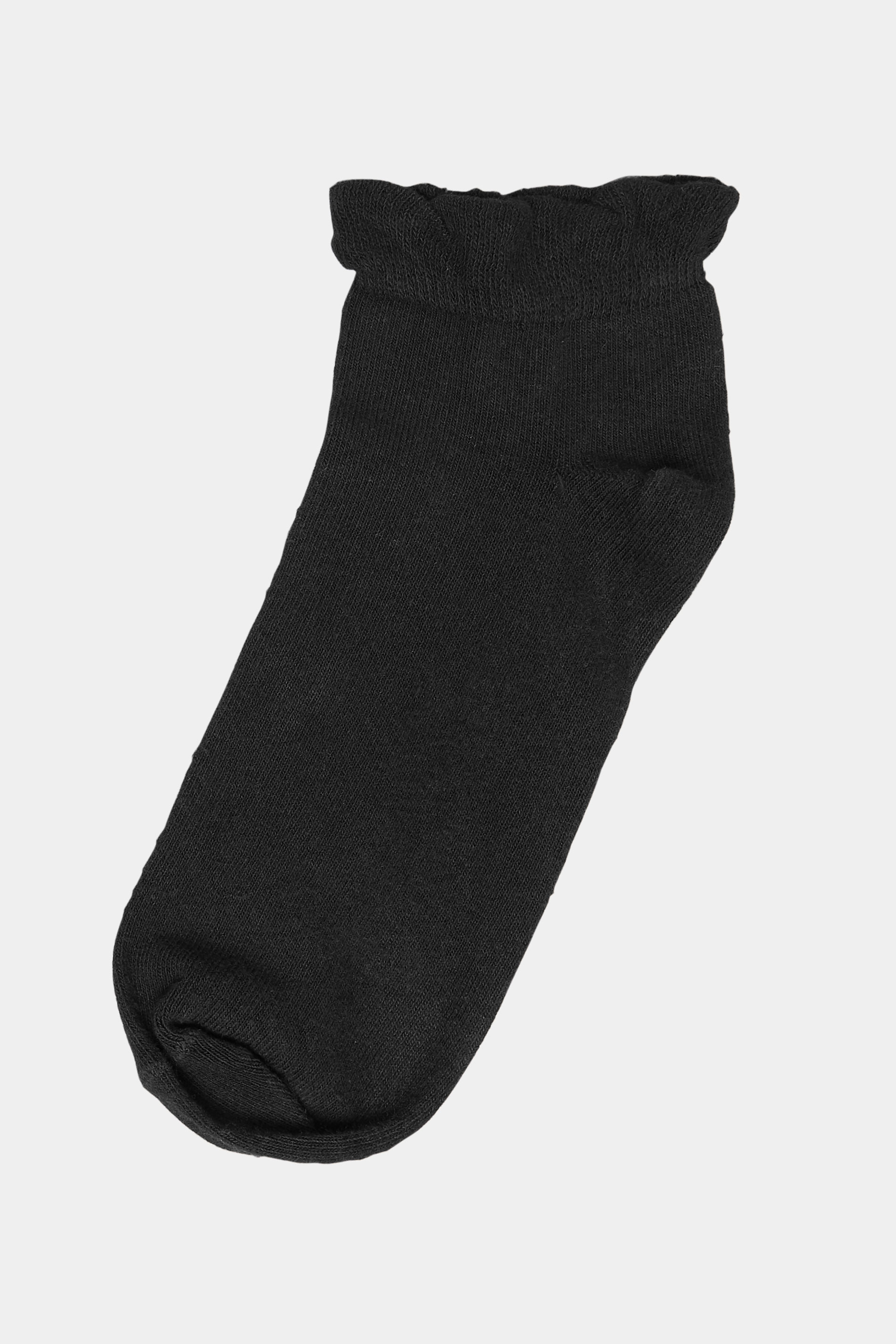 YOURSET 5 PACK Plus Size Black Trainer Liner Socks | Yours Clothing 5