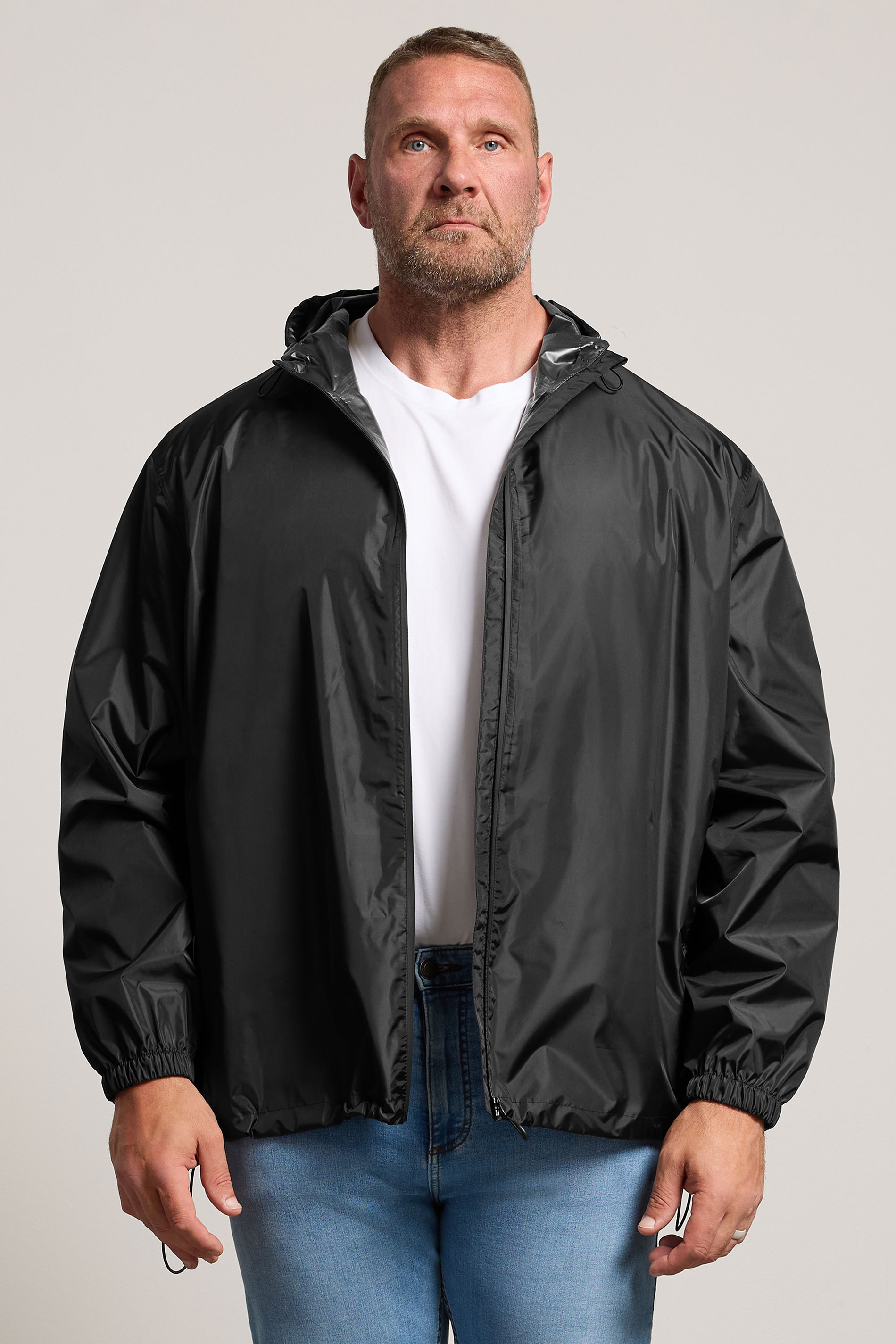 BadRhino Big & Tall Black Pac a Mac Hooded Jacket | BadRhino 3
