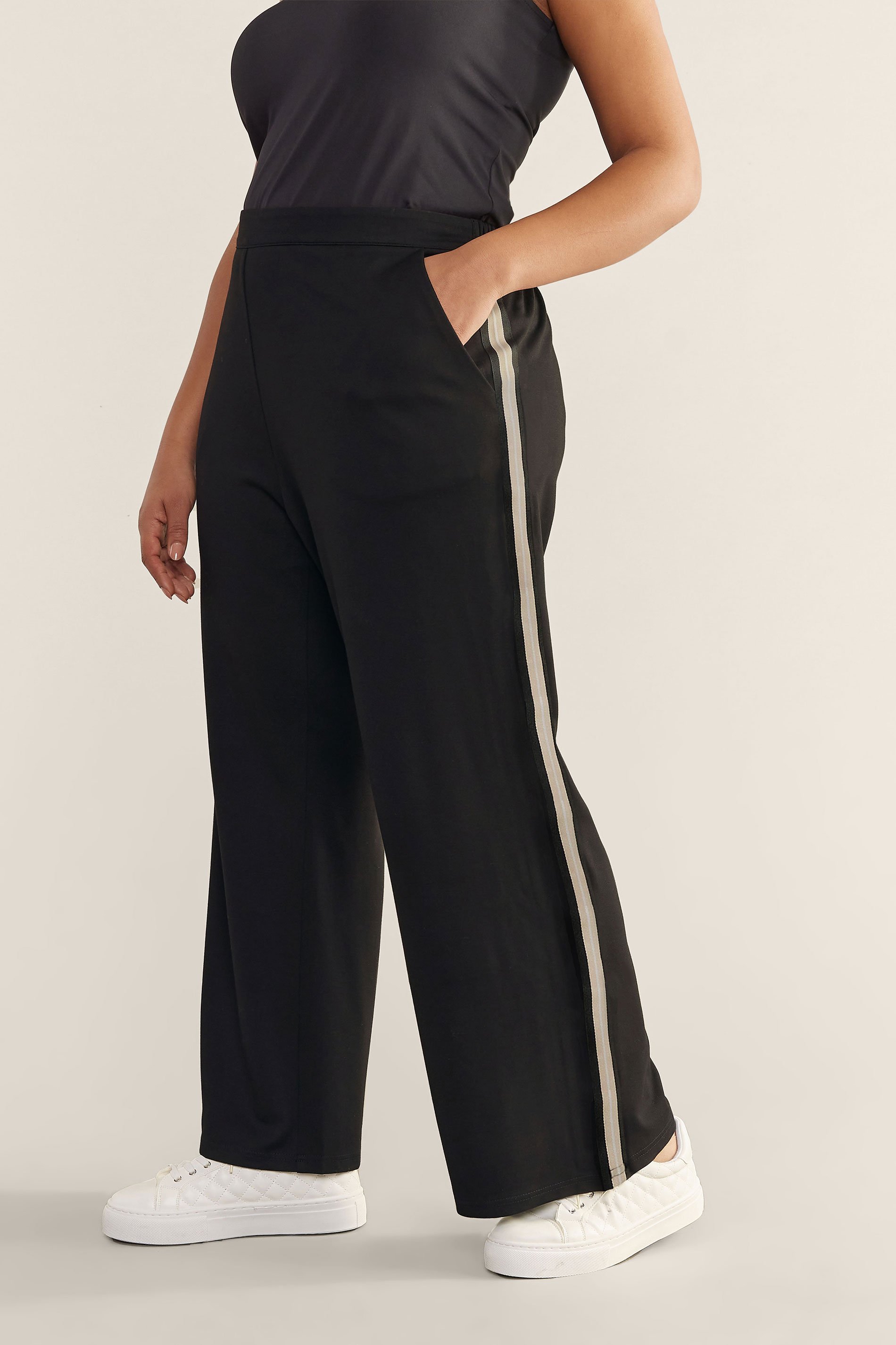 Plus Black Wrap Detail Extreme Wide Leg Trousers | Plus size outfits, Plus  size fashion, Curvy fashion
