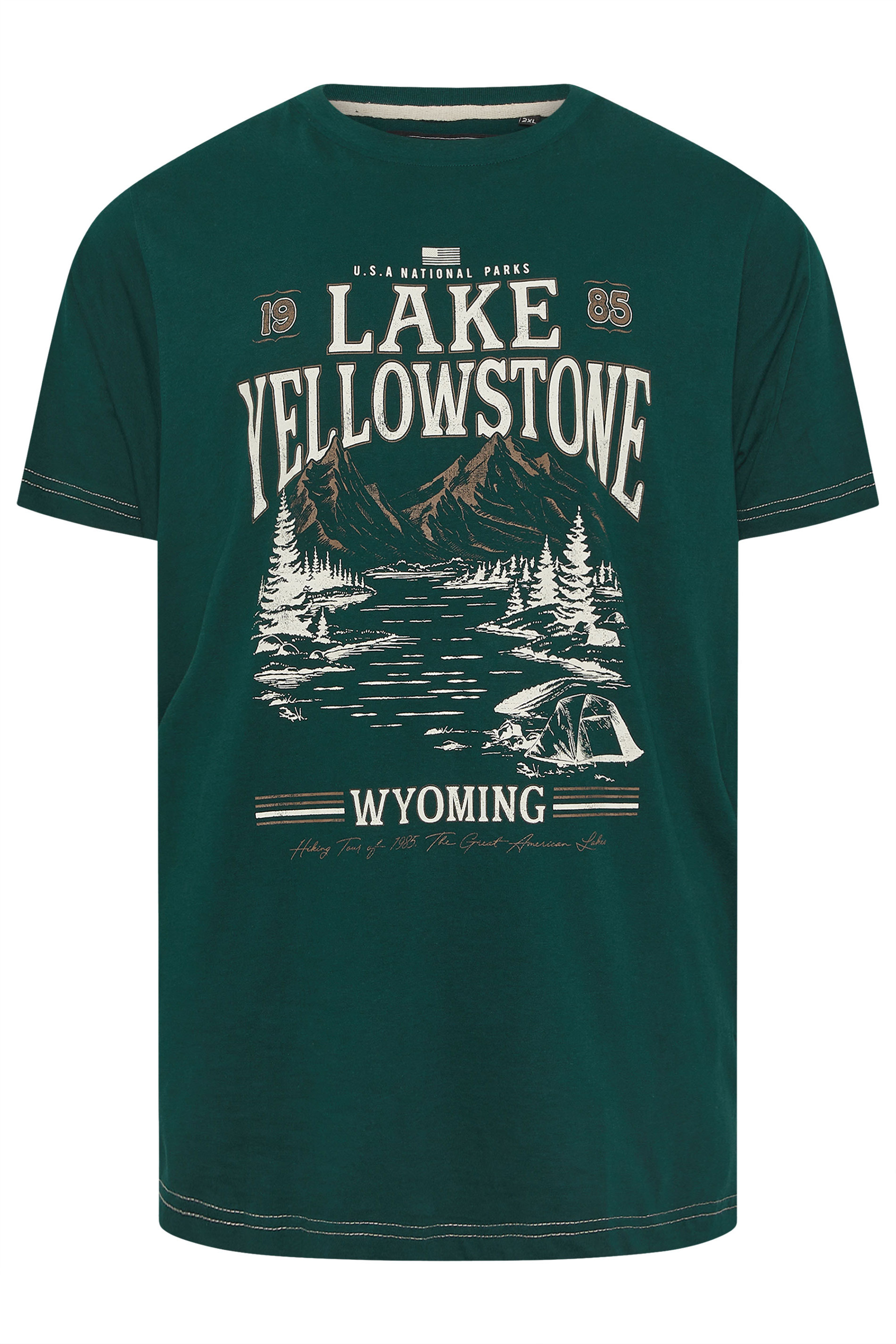 KAM Big & Tall Green Lake Yellowstone Graphic T-Shirt | BadRhino 2