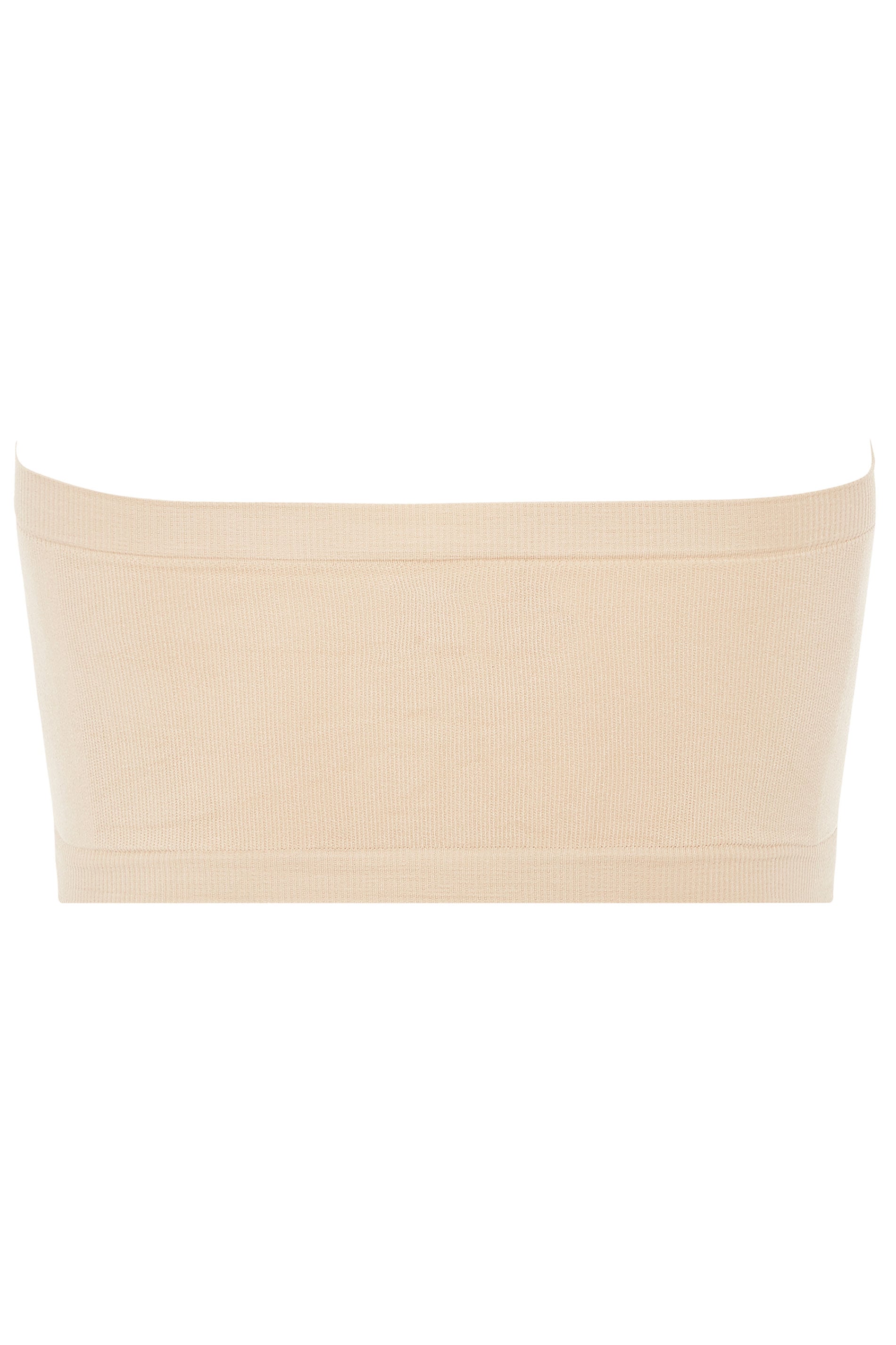 YOURS Plus Size Nude Seamless Padded Non-Wired Bandeau Bra | Yours Clothing 5