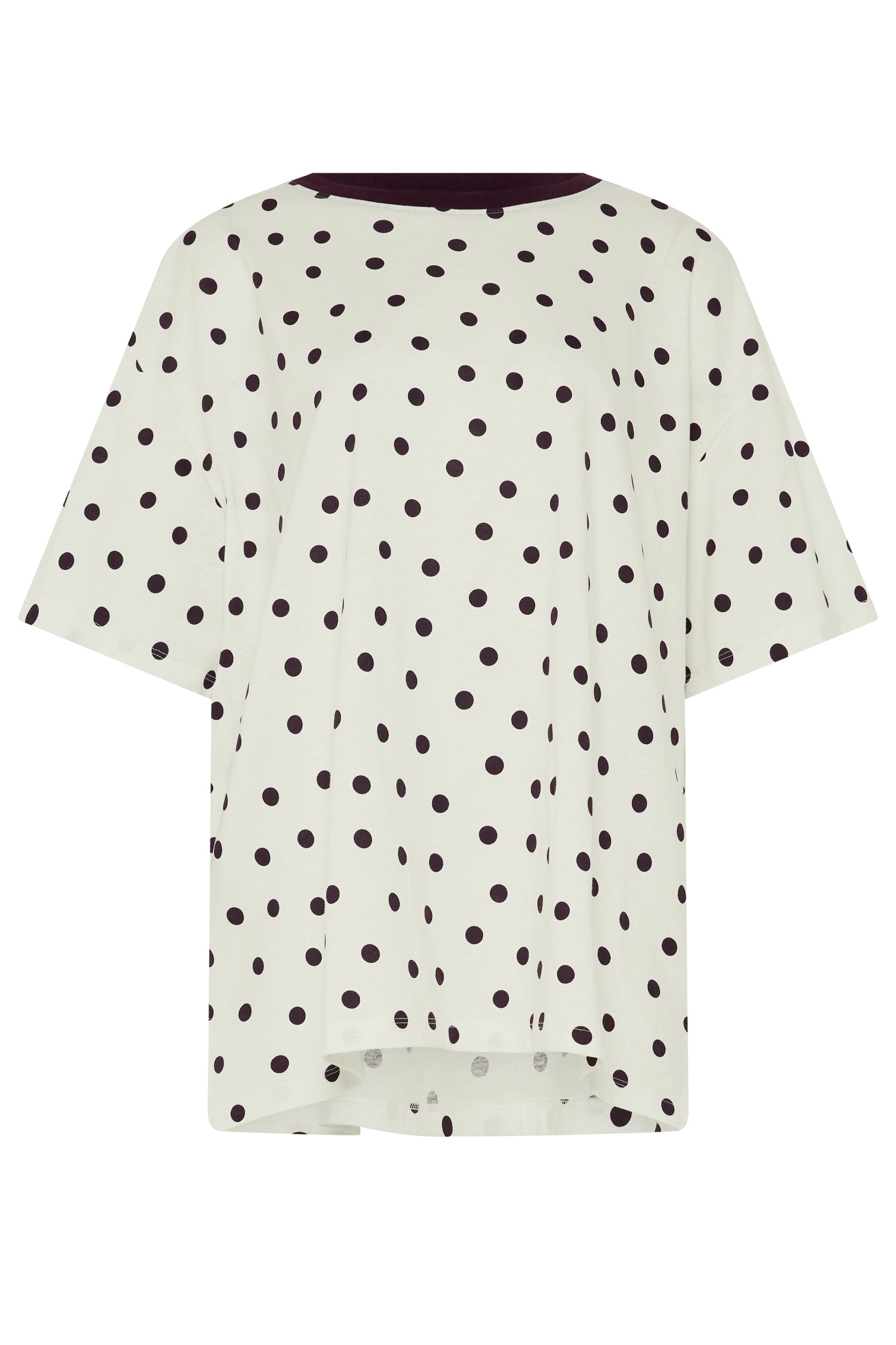 YOURS Plus Size White Spot Oversized T-Shirt | Yours Clothing 5