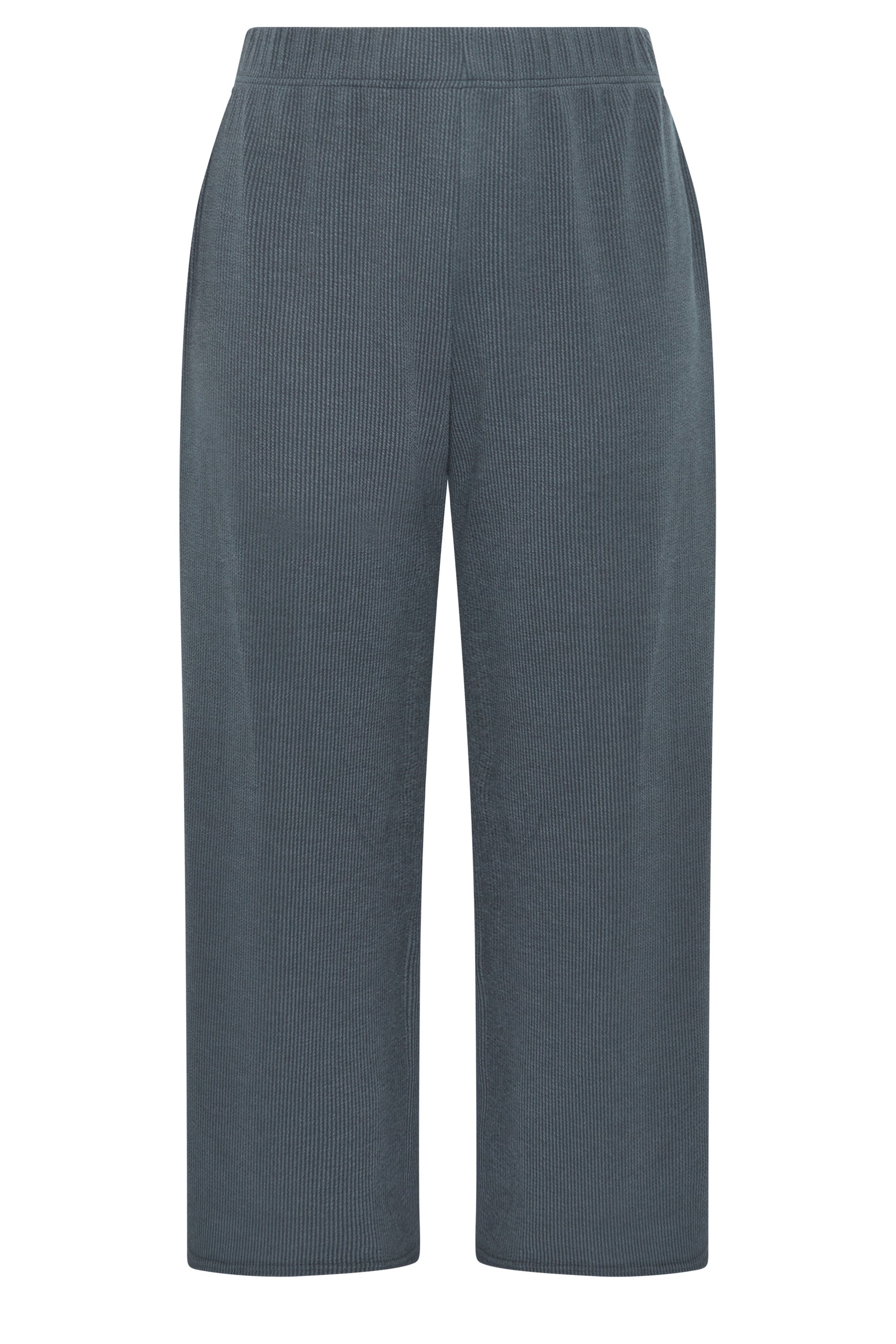 LIMITED COLLECTION Plus Size Grey Crinkle Wide Leg Trousers | Yours Clothing 5