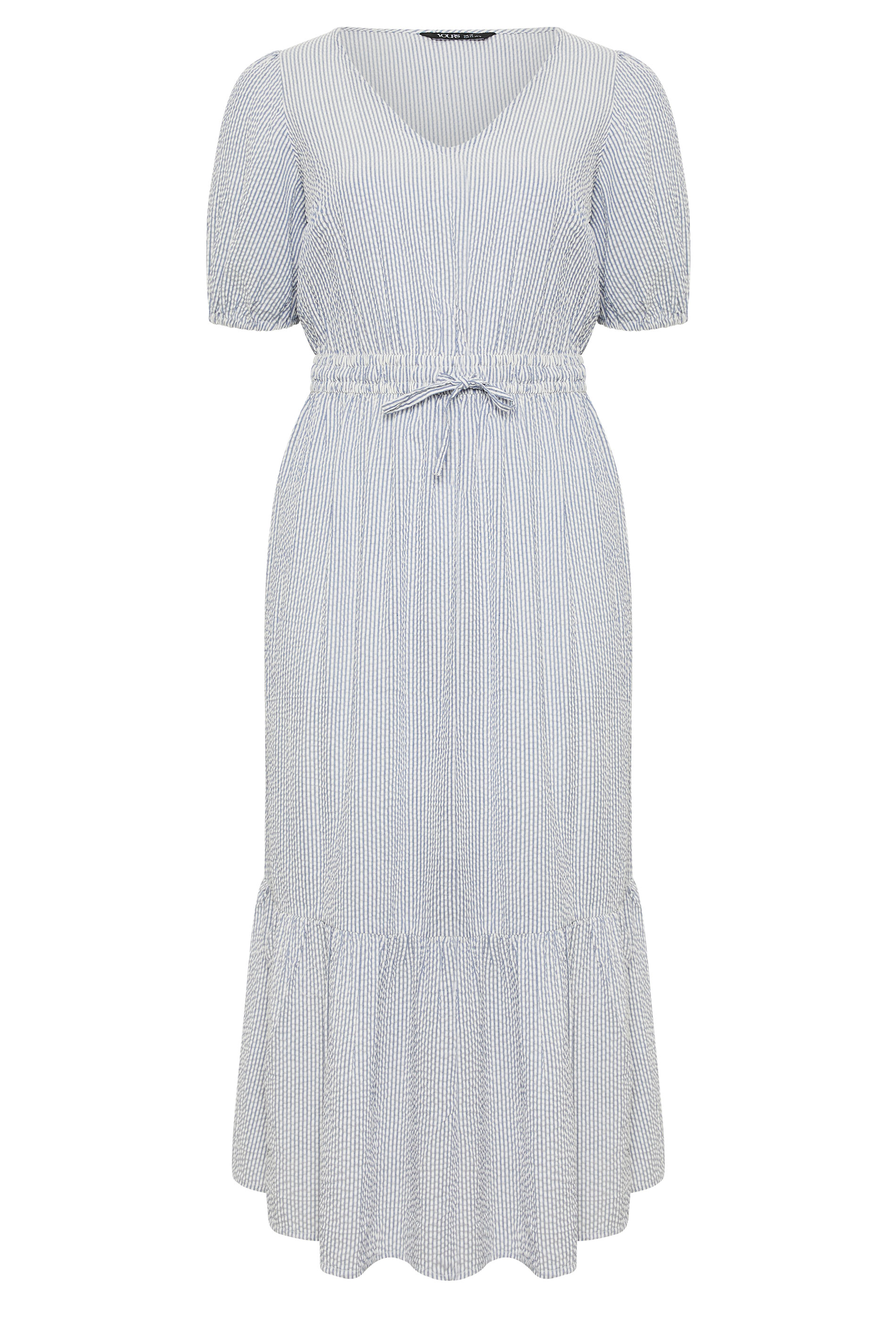 YOURS Plus Size Blue Stripe Maxi Dress | Yours Clothing 5