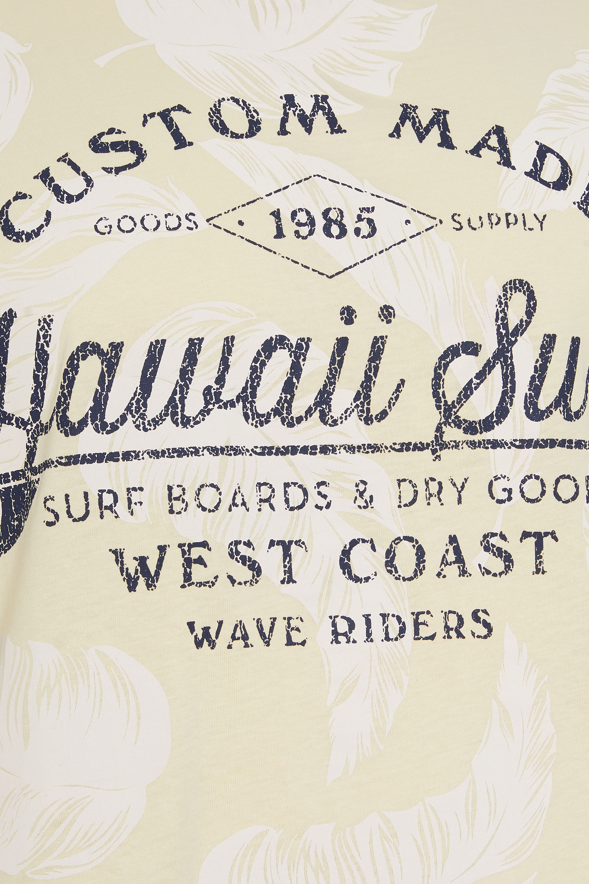 KAM Big & Tall Stone Brown 'Hawaii Surf' Leaf Print T-Shirt | BadRhino 1