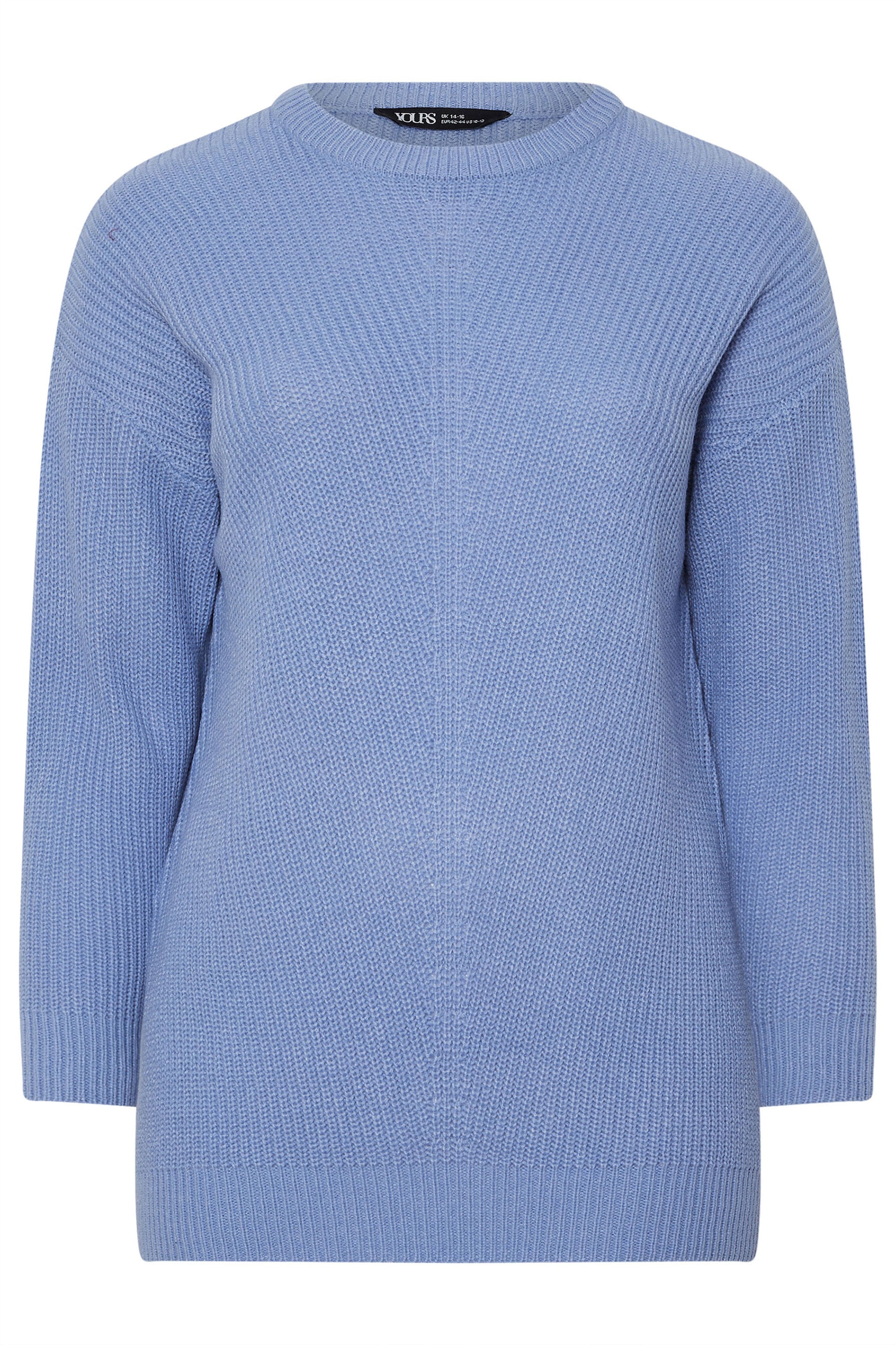 YOURS Plus Size Blue Essential Knitted Jumper | Yours Clothing 5