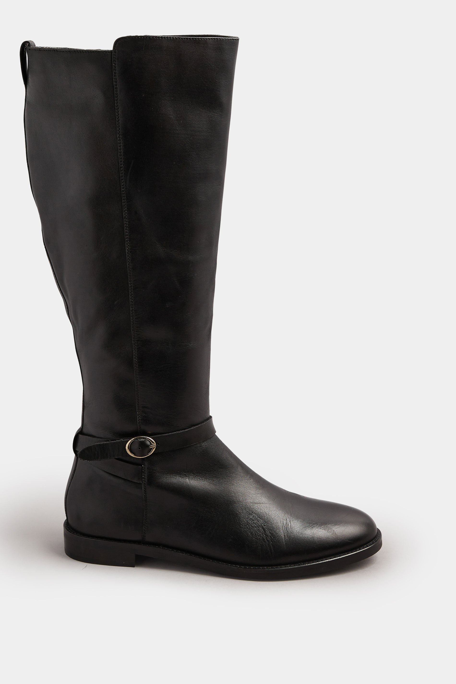 LTS Black Leather Knee High Riding Boot | Long Tall Sally 2