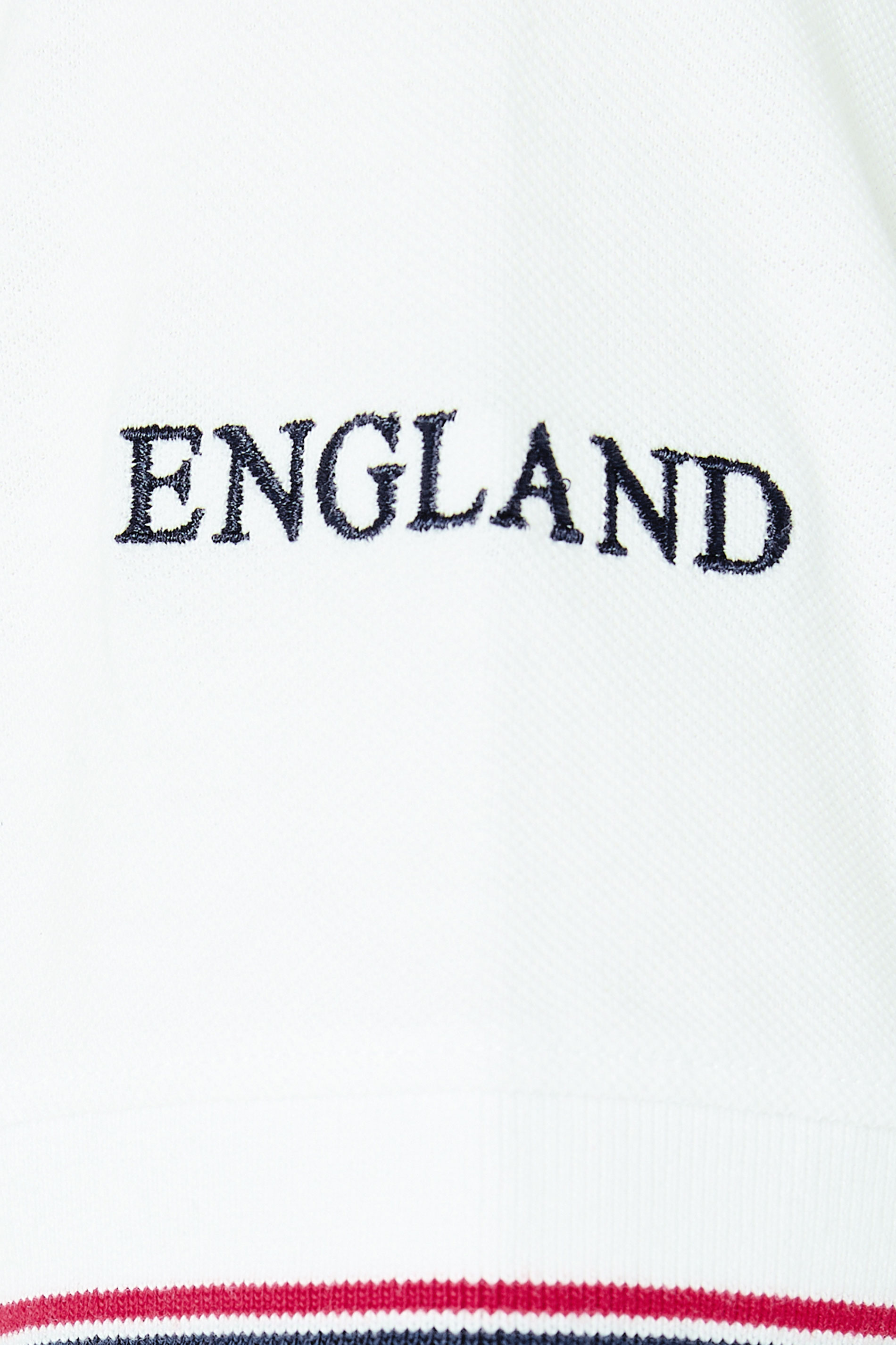 BadRhino Big & Tall White England Embroided Polo Shirt | BadRhino 9