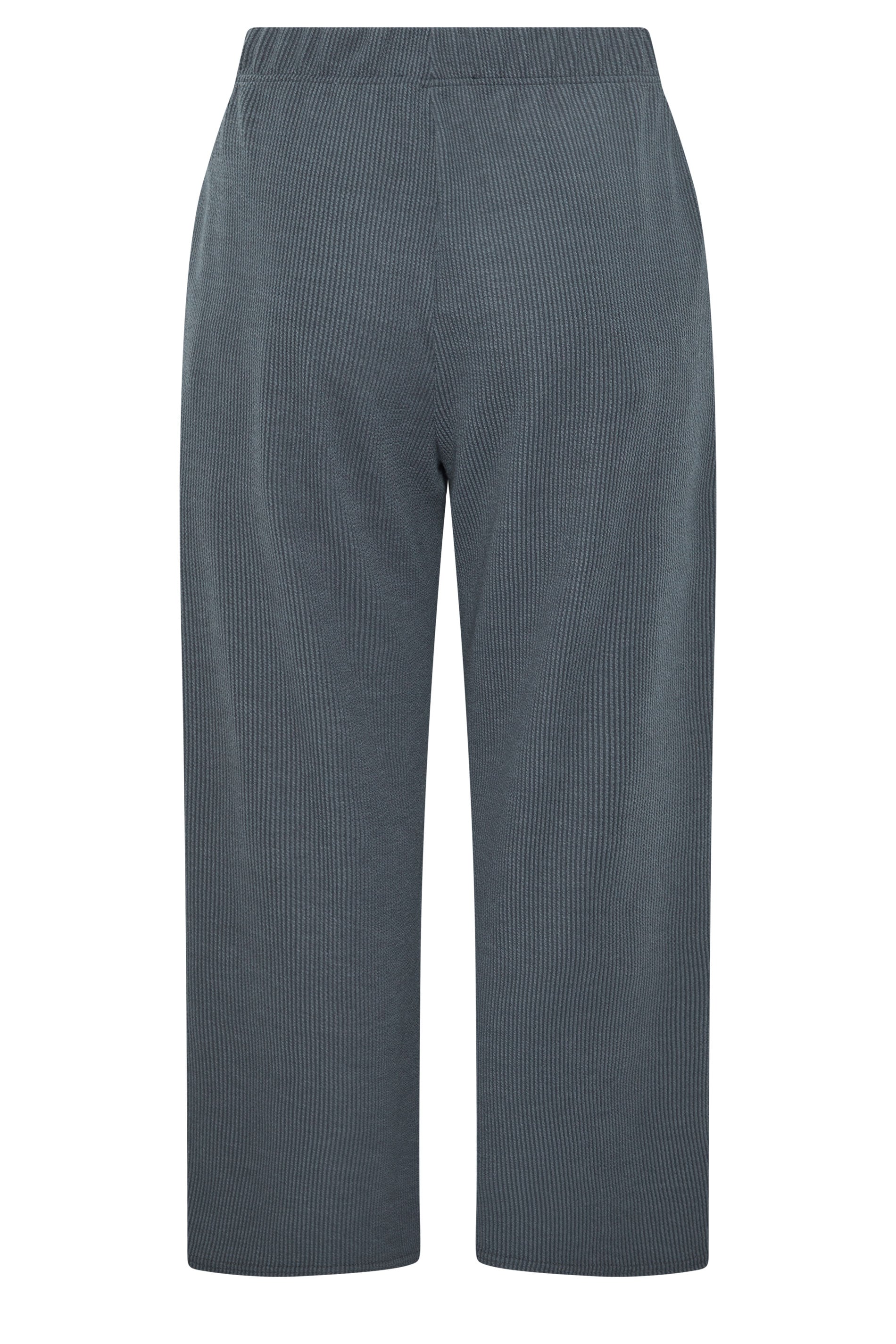 LIMITED COLLECTION Plus Size Grey Crinkle Wide Leg Trousers | Yours Clothing 6
