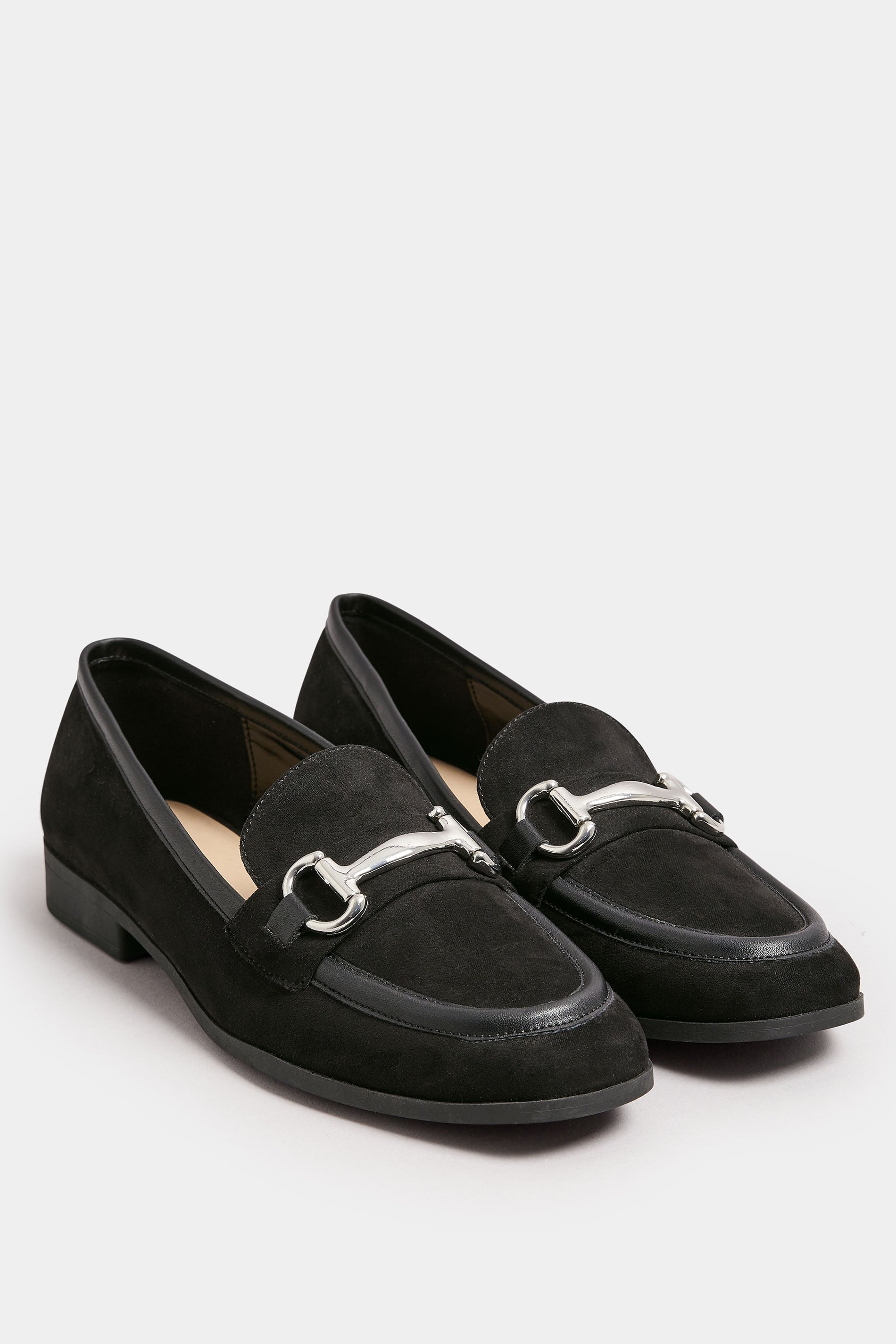 Black Snaffle Loafer In Wide E Fit | Yours Clothing 3