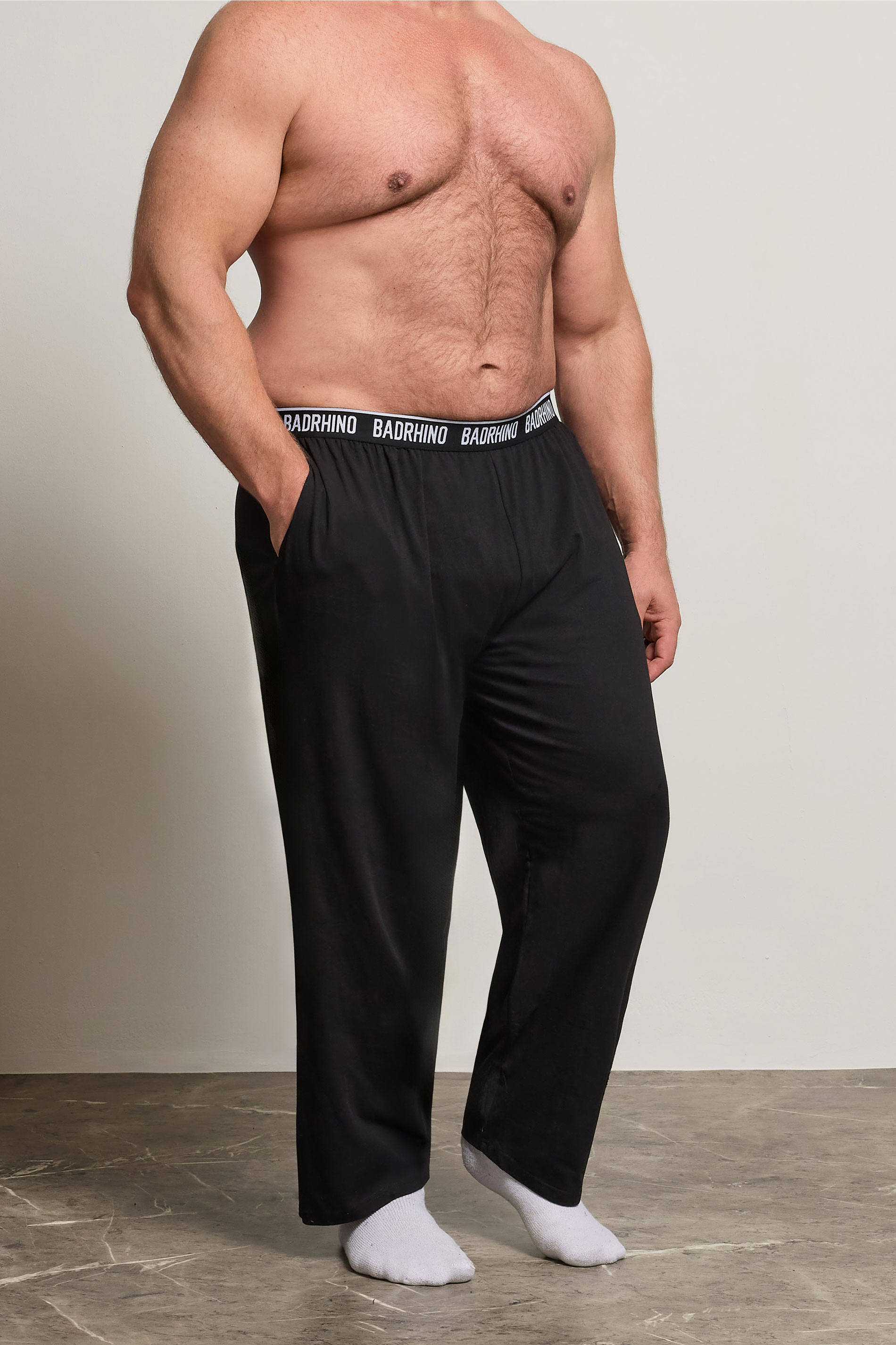 BadRhino Big & Tall Black Lounge Trousers | BadRhino 3