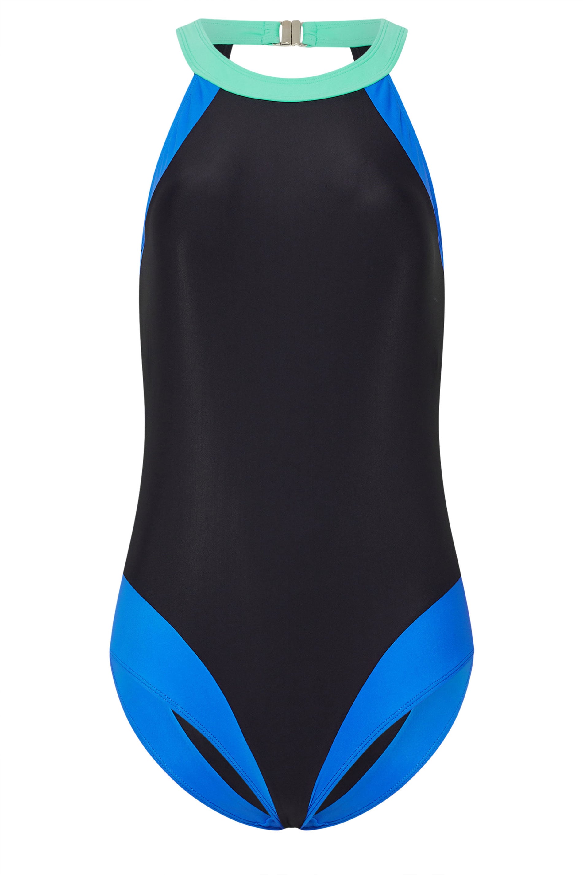 LTS Tall Womens Black Colourblock Swimsuit | Long Tall Sally 5