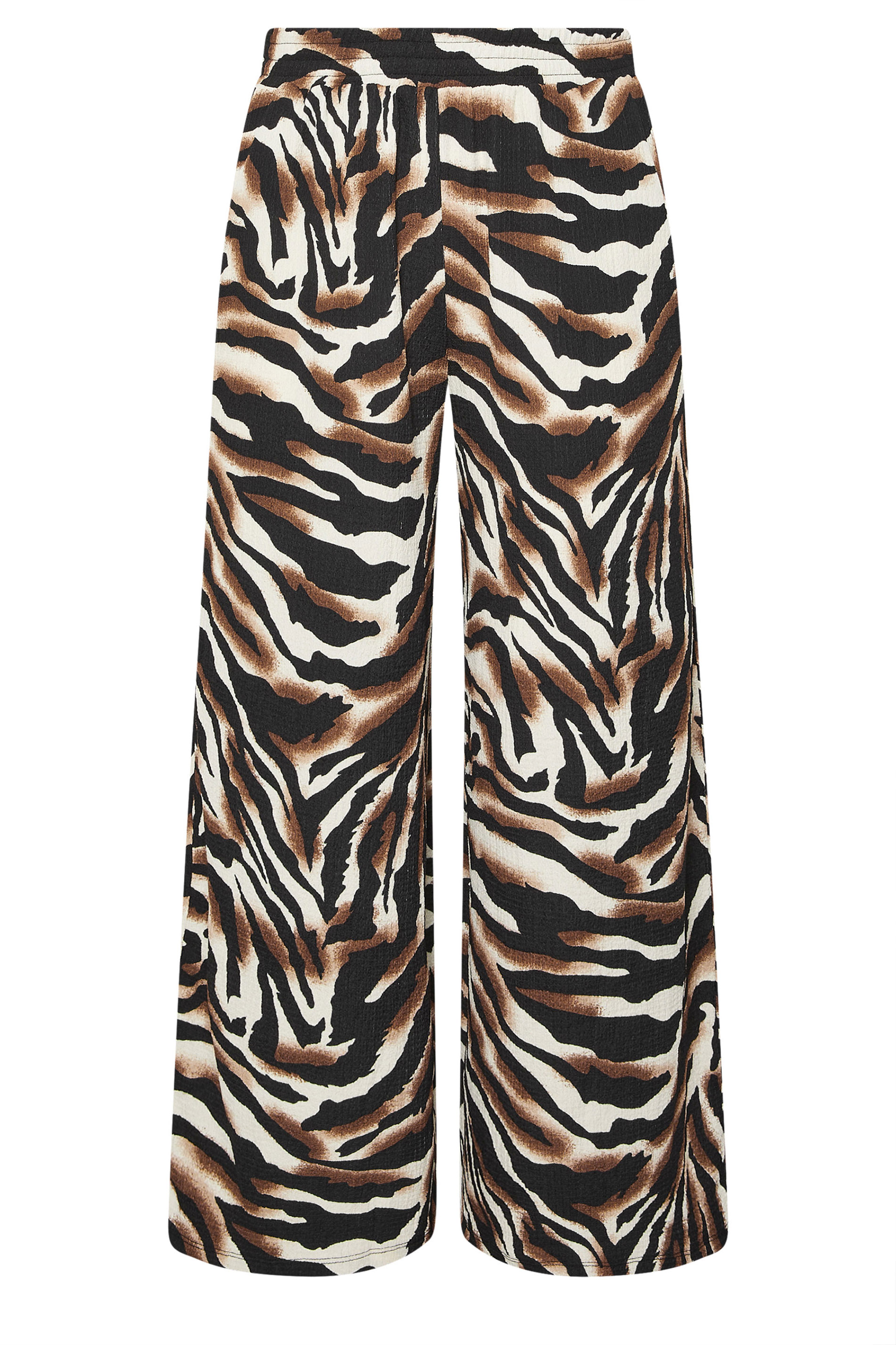 YOURS Plus Size Black Animal Print Trousers | Yours Clothing 5