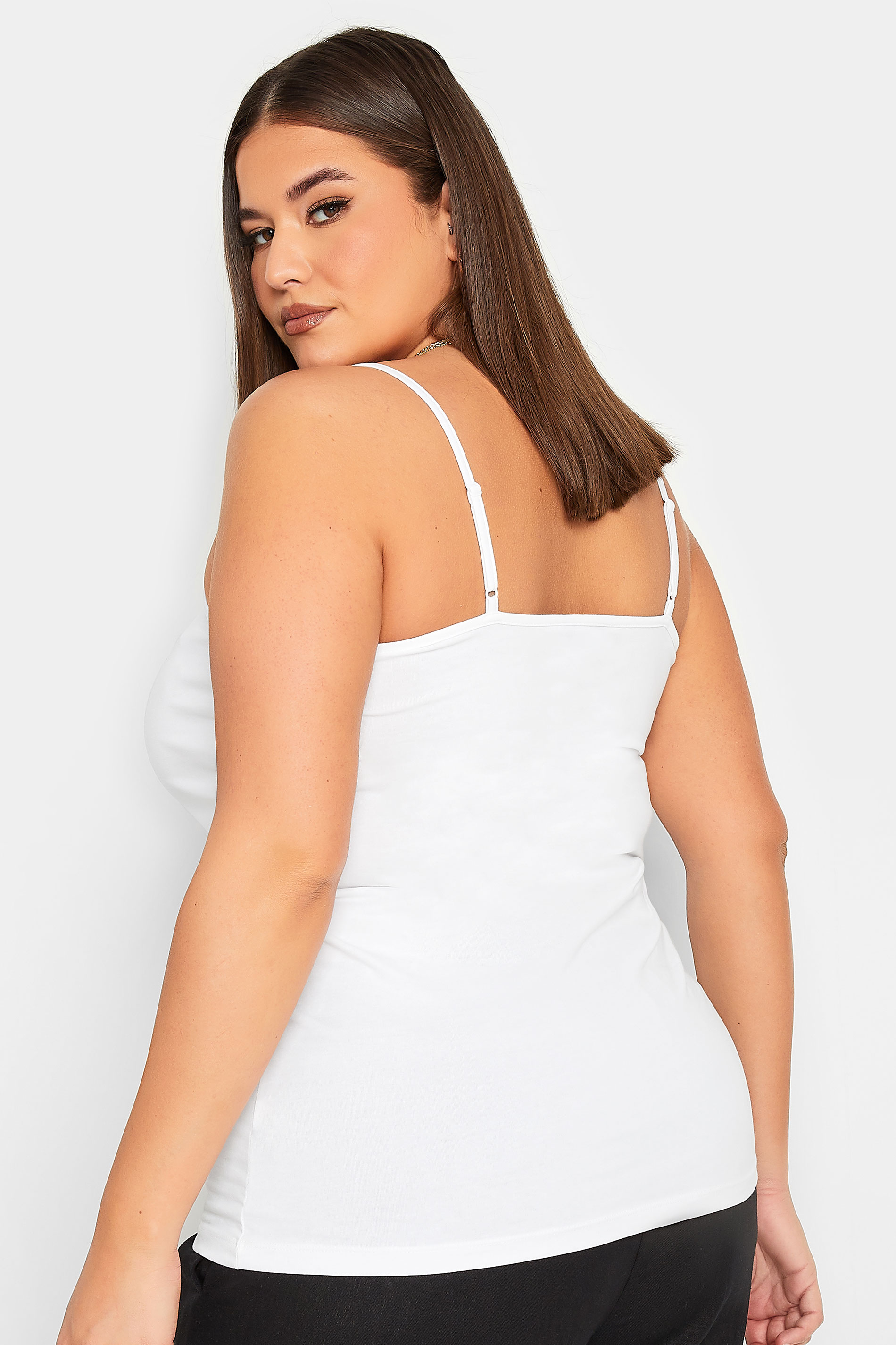 Plus Size White Cami Top | Yours Clothing 3