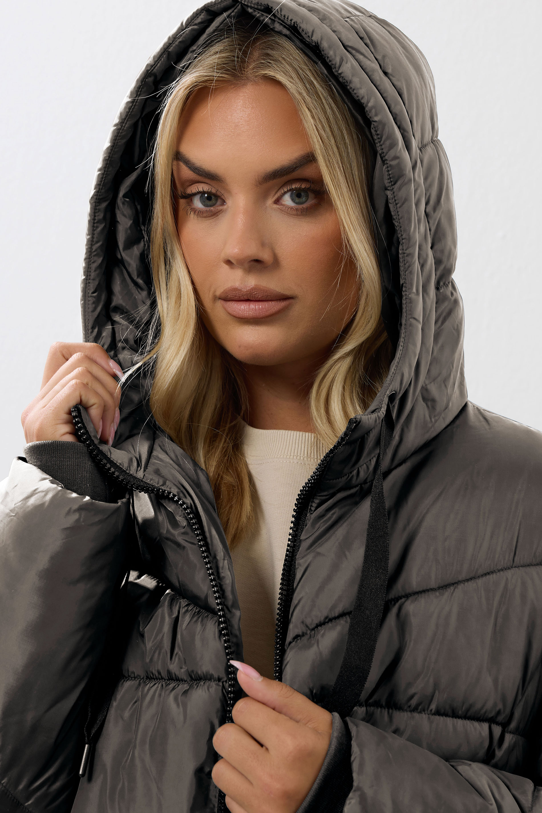 YOURS Plus Size Brown Short Padded Coat | Yours Clothing 5
