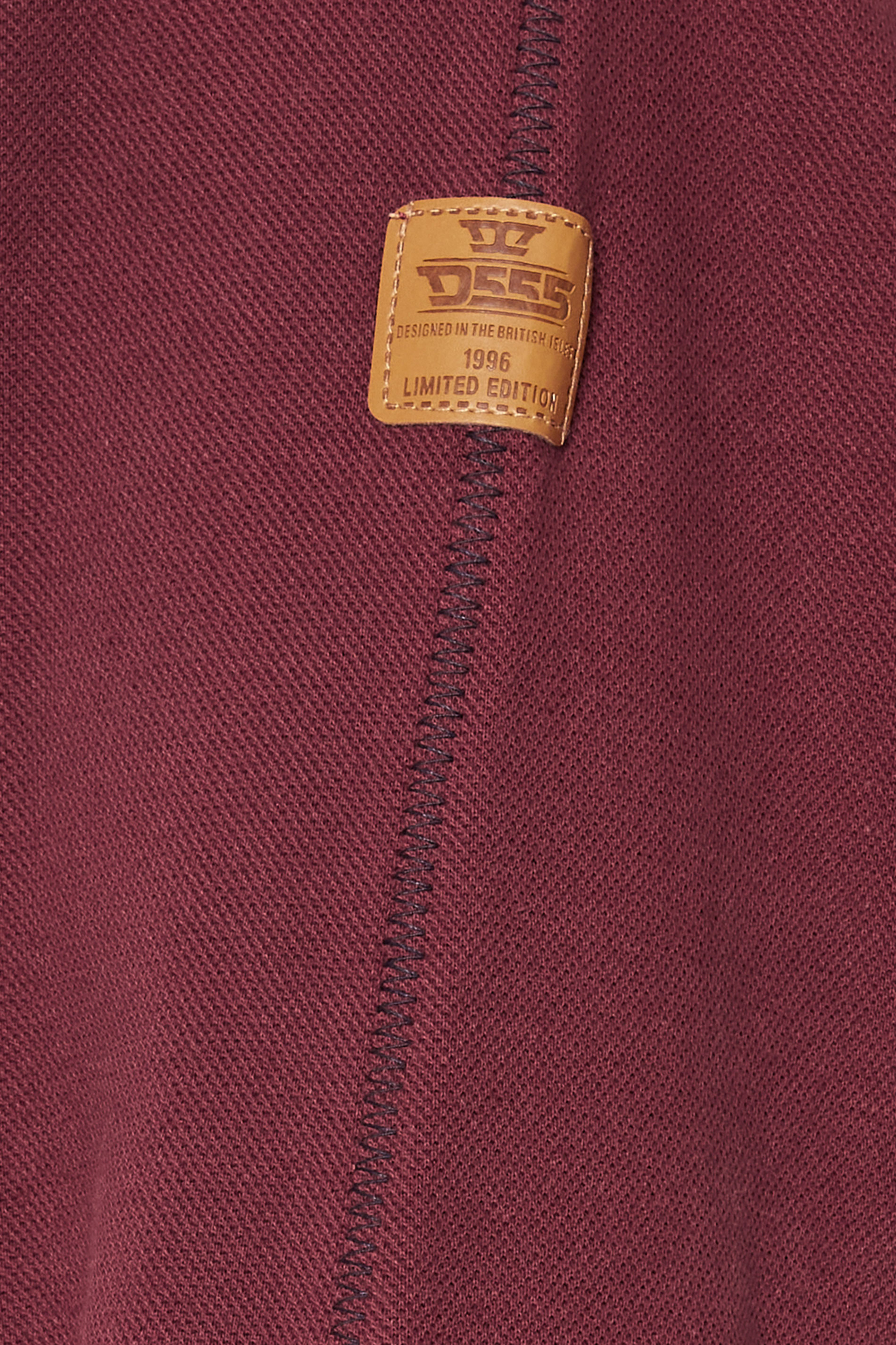 D555 Big & Tall Burgundy Quarter Zip Sweatshirt | BadRhino 3