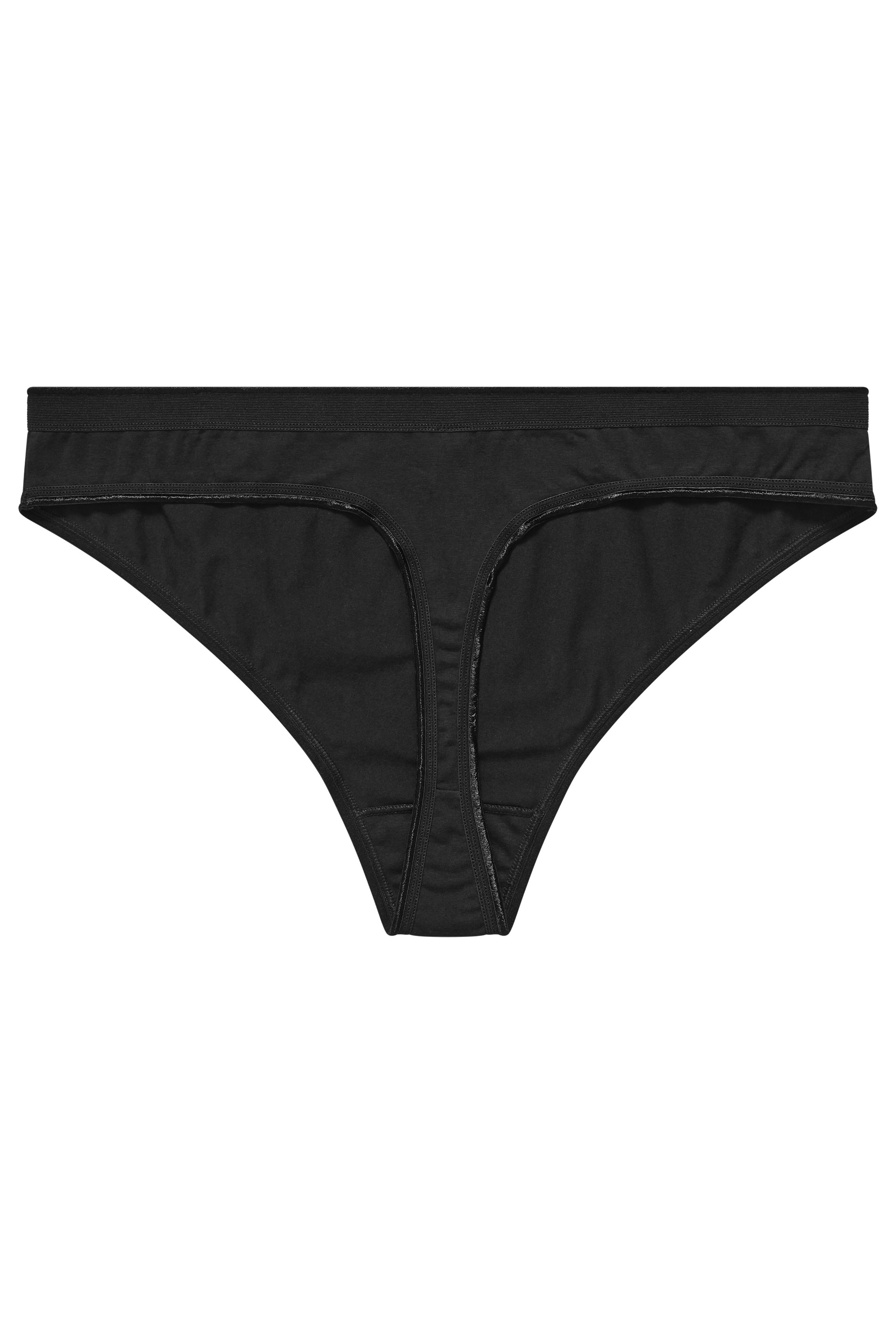 YOURSET 5 PACK Plus Size Black Candy Cane Thongs | Yours Clothing 4